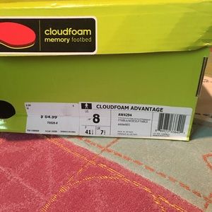 Gently worn Adidas cloud foam shoes